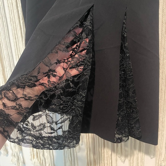 Apostrophe Boutique Chic Fancy Black Lacey Skirt Sz 12 - Picture 4 of 8